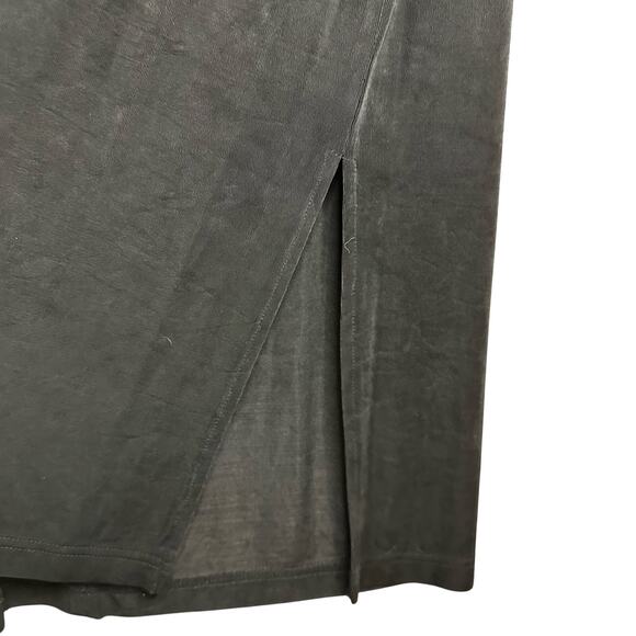 Vintage Stonebridge Black Stretch Whimsygoth Classic Side Slit Maxi Skirt 2X - Picture 4 of 7